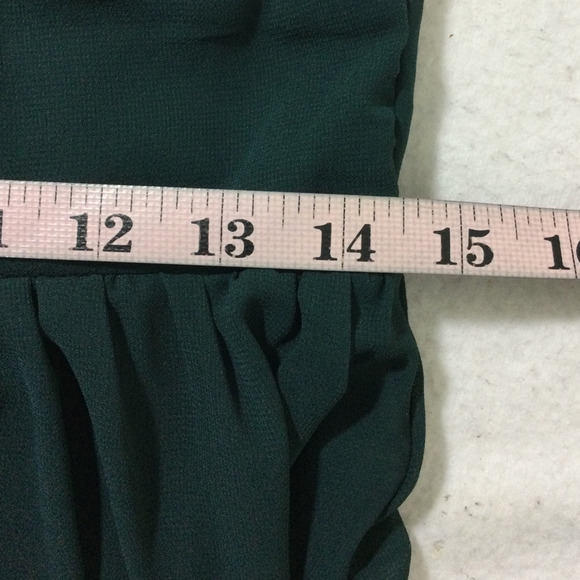 LULU'S M Elevated Vision Green Tiered Cocktail Bridesmaid Party Maxi Dress B142 - Picture 7 of 9